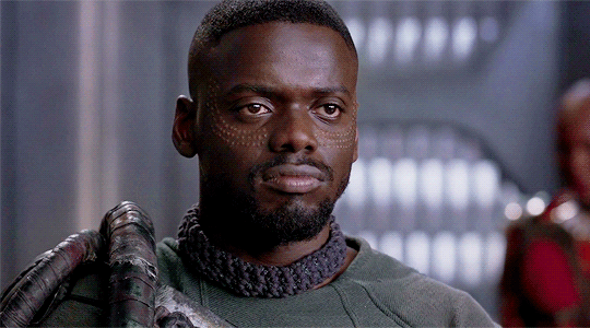 Daniel Kaluuya as W'Kabi BLACK PANTHER (2018),... : I only see daylight.