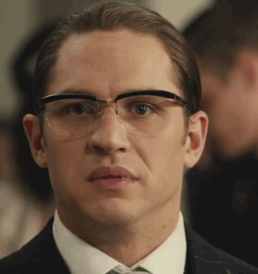 Tom Hardy as Ronnie Kray in “Legend” and Taron...