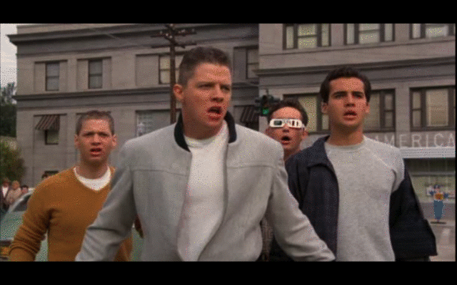 baddies humiliated — Back to the Future Biff and his goons (Billy Zane...