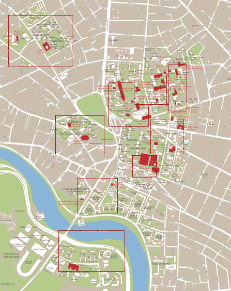 Harvard University Campus Map